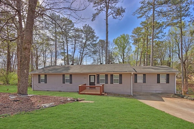 3618 Mansfield Ln, Snellville, GA 30039 - single story home with a front yard and concrete driveway