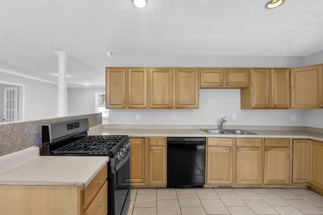 3618 Mansfield Ln, Snellville, GA 30039 - kitchen with light countertops, a sink, dishwasher, a peninsula, and gas stove