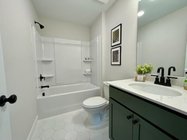 120 Winsome Way, Woodstock, GA 30188 - bathroom featuring vanity, tile patterned floors, and bathtub / shower combination