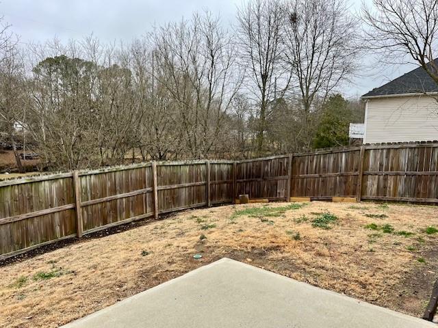 view of yard with a patio area