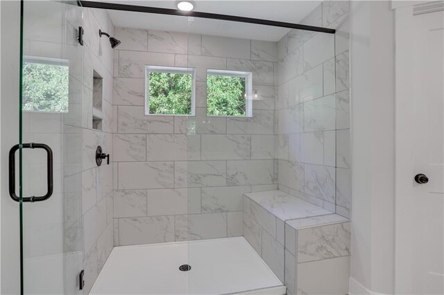 bathroom with walk in shower