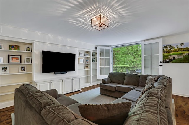 2562 Red Valley Rd, Atlanta, GA 30305 - living room with dark wood-style floors