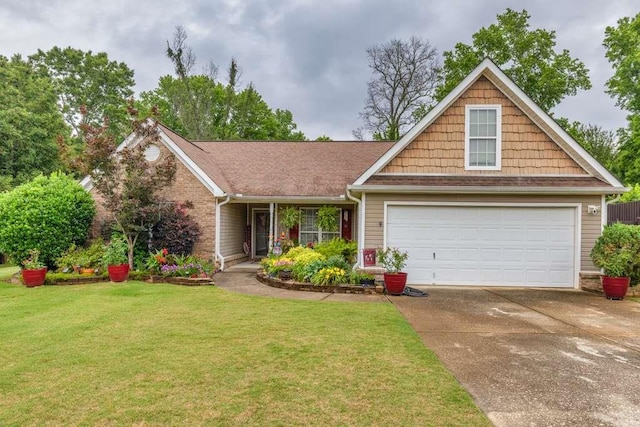 835 Custom Ln, Winder, GA 30680 - view of front of house with a front lawn, driveway, and an attached garage