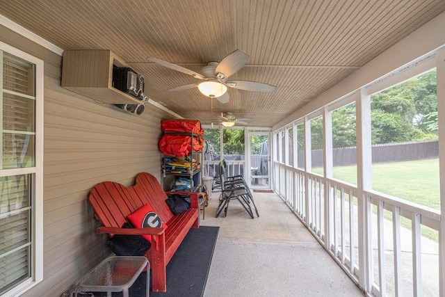 835 Custom Ln, Winder, GA 30680 - sunroom featuring ceiling fan
