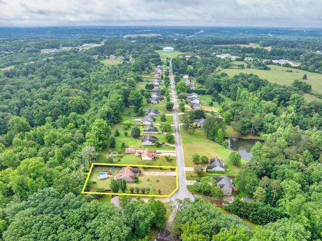 835 Custom Ln, Winder, GA 30680 - aerial view of property's location featuring property boundaries highlighted, a nearby body of water, and a heavily wooded area