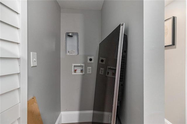 interior space featuring washer hookup and electric dryer hookup