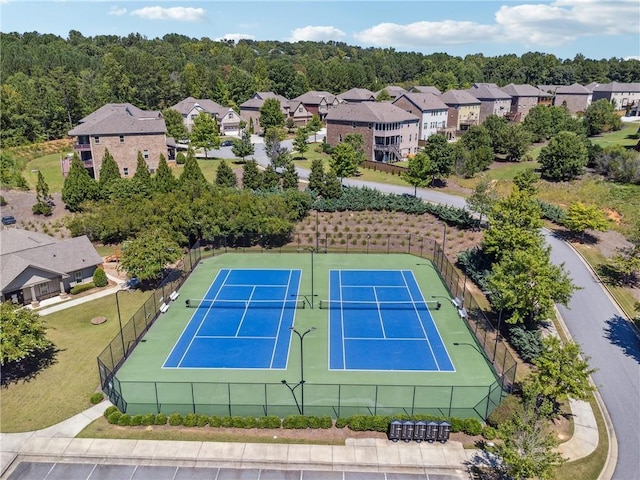 drone / aerial view with a residential view