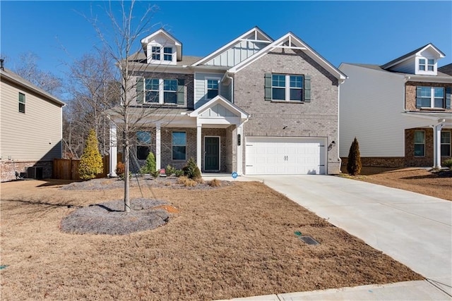 1076 Allspice Way, Lawrenceville, GA 30045 - view of front of home featuring a garage and central AC unit