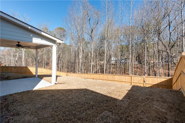 1076 Allspice Way, Lawrenceville, GA 30045 - view of yard featuring ceiling fan and a patio area
