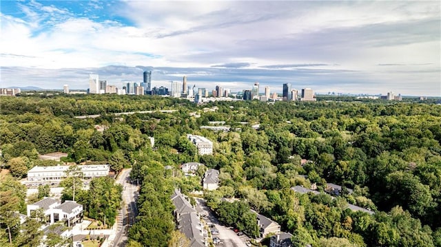 aerial view featuring a city view