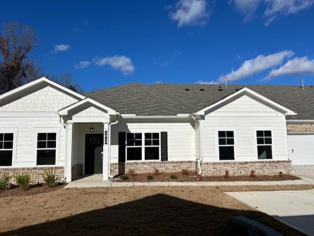 exterior space featuring a garage