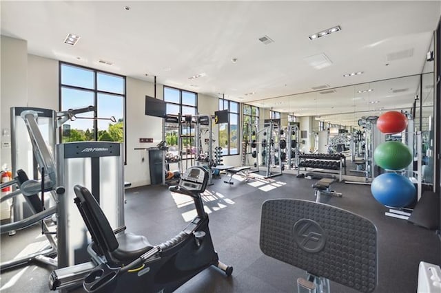 view of exercise room