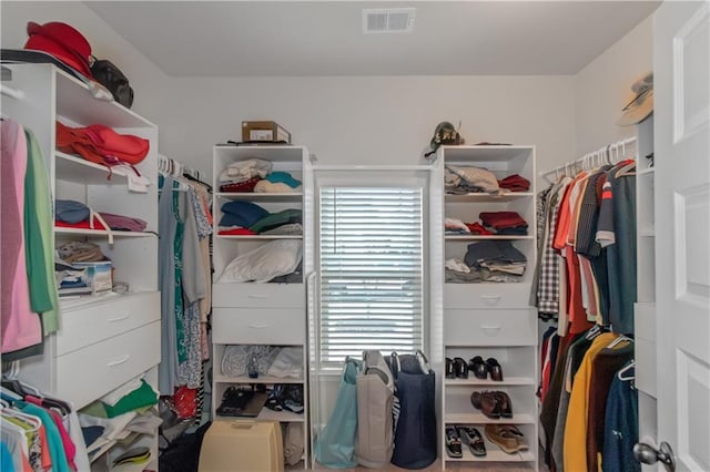 view of walk in closet