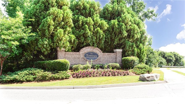 view of community sign