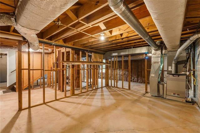 2892 Guinevere Dr NE, Atlanta, GA 30345 - unfinished below grade area with heating unit and stairs