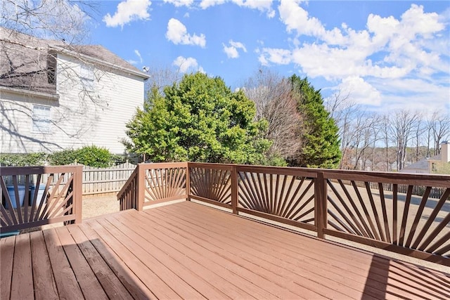 wooden terrace with fence