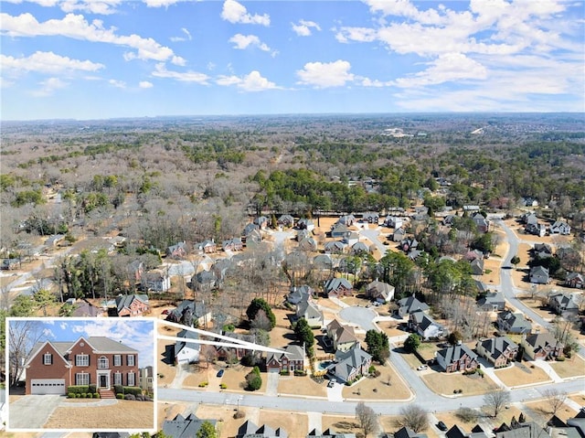 bird's eye view featuring a residential view