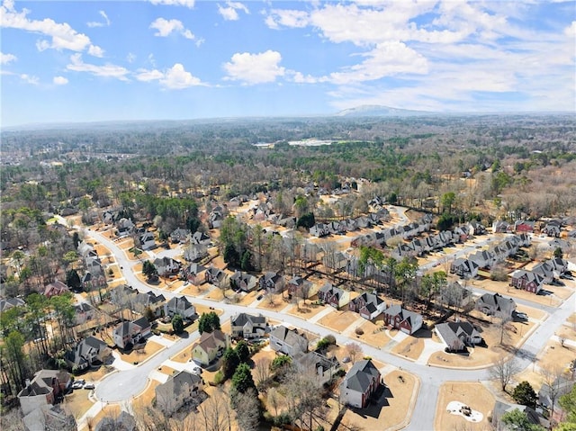 aerial view with a residential view