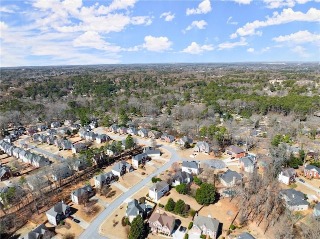 bird's eye view with a residential view