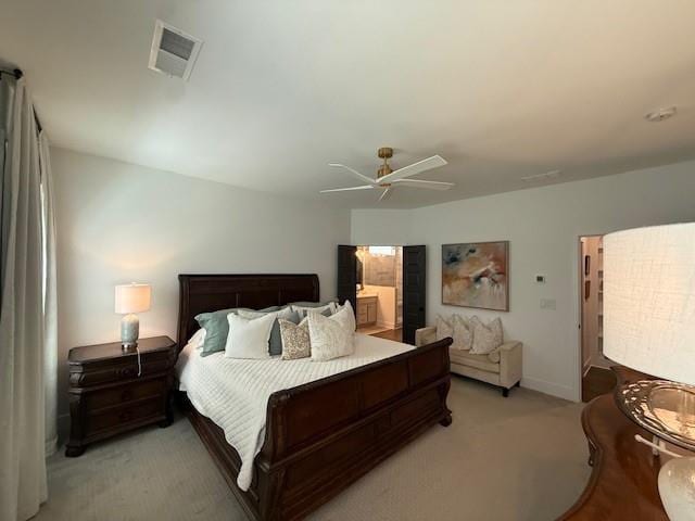 63 Aspen Way, Dallas, GA 30157 - bedroom with light carpet, a ceiling fan, and baseboards