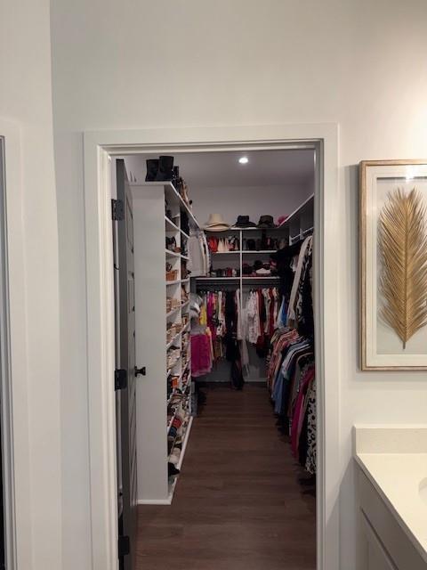 63 Aspen Way, Dallas, GA 30157 - walk in closet with wood finished floors