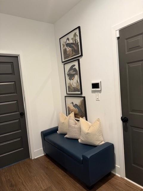 63 Aspen Way, Dallas, GA 30157 - sitting room featuring dark wood finished floors and baseboards