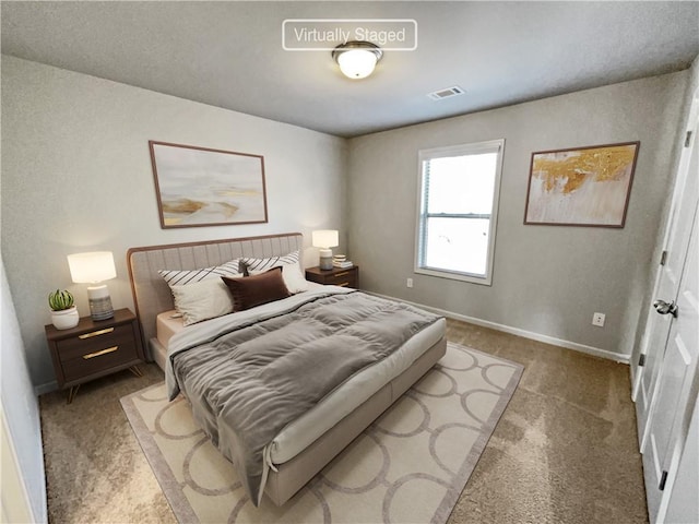 view of carpeted bedroom