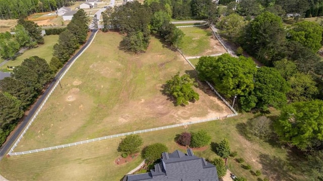 bird's eye view featuring a rural view