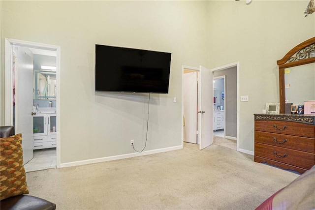 view of carpeted bedroom