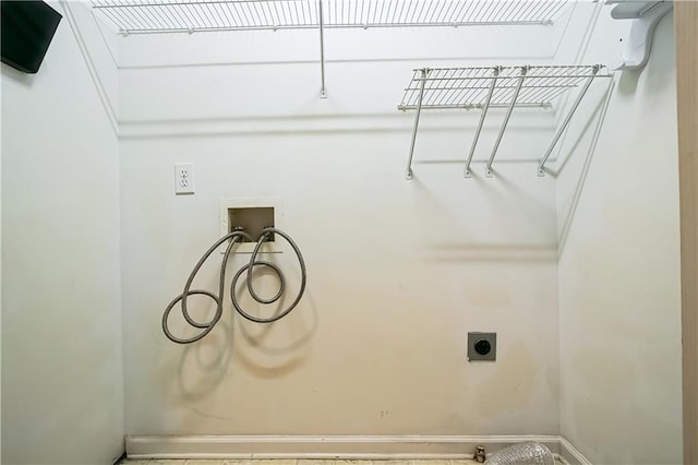 1008 Walnut Creek Dr, Woodstock, GA 30188 - laundry area with hookup for an electric dryer, baseboards, and hookup for a washing machine