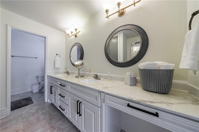 2316 Mountain Crest Pl, Gainesville, GA 30501 - full bathroom featuring double vanity and toilet