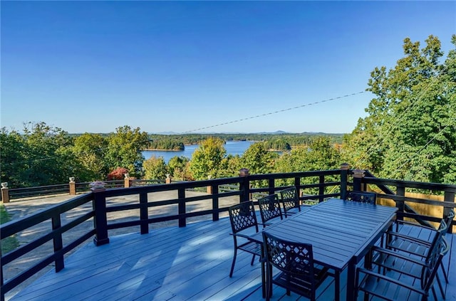 2316 Mountain Crest Pl, Gainesville, GA 30501 - wooden deck with a water view