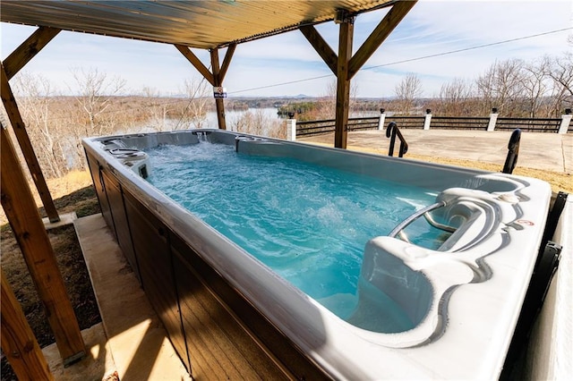 2316 Mountain Crest Pl, Gainesville, GA 30501 - view of pool featuring a hot tub and a water view