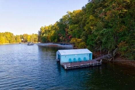 2316 Mountain Crest Pl, Gainesville, GA 30501 - dock with a water view and a wooded view