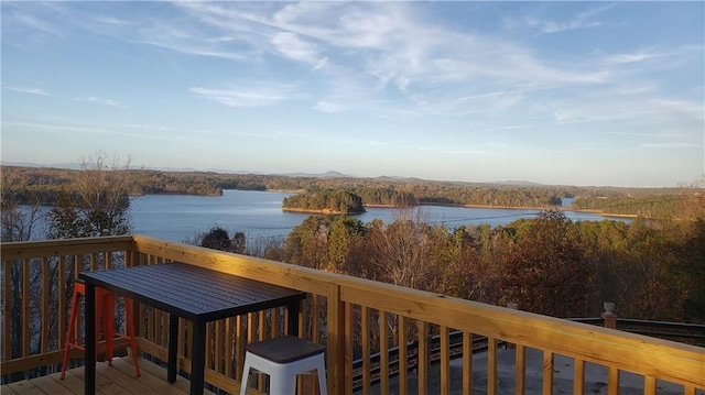 2316 Mountain Crest Pl, Gainesville, GA 30501 - wooden deck with a water view