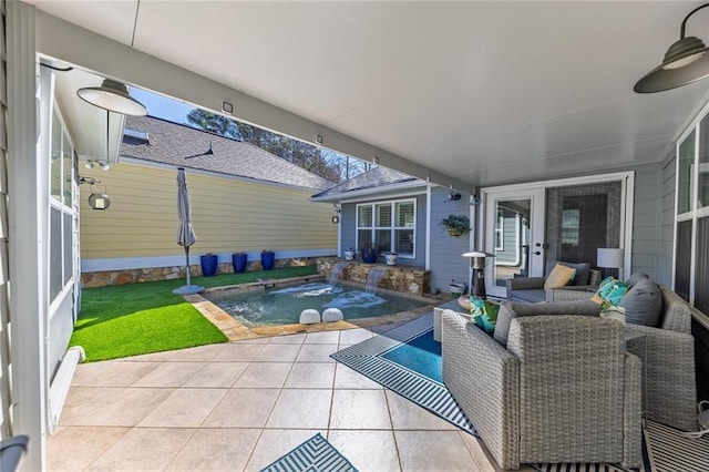 view of patio / terrace with an outdoor living space