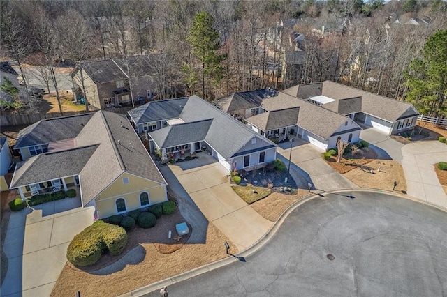 drone / aerial view with a residential view