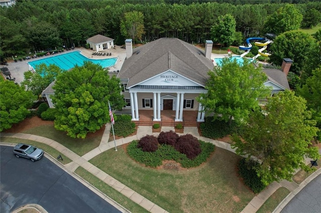 birds eye view of property