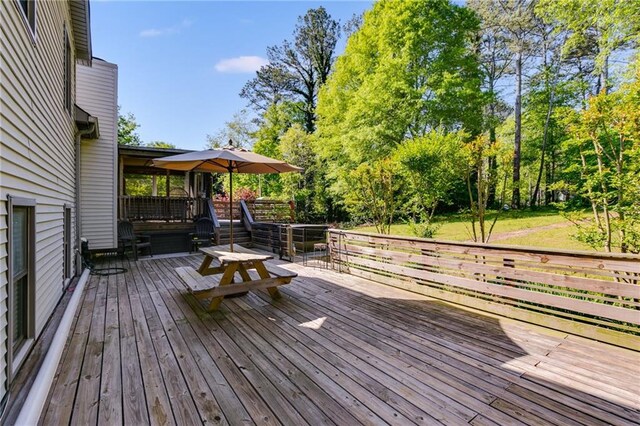 1189 Norfolk Dr NW, Acworth, GA 30102 - view of wooden deck