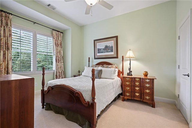 2630 Weddington Pl NE, Marietta, GA 30068 - bedroom featuring light colored carpet, baseboards, and ceiling fan