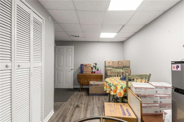 1019 Legacy Walk, Woodstock, GA 30189 - office space with a drop ceiling and wood finished floors