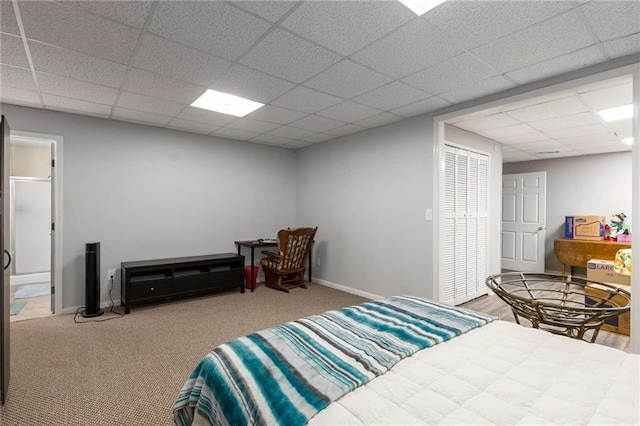 1019 Legacy Walk, Woodstock, GA 30189 - bedroom featuring a paneled ceiling, carpet, and baseboards