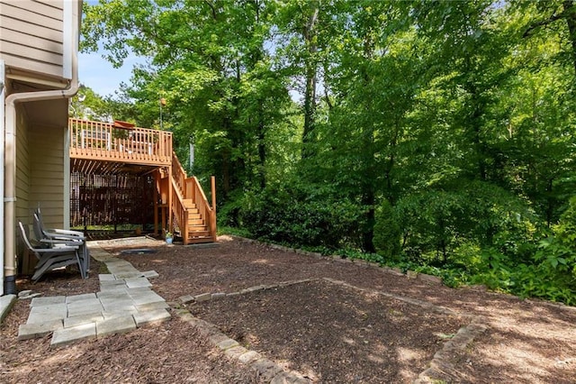 1019 Legacy Walk, Woodstock, GA 30189 - view of yard with stairway and a deck