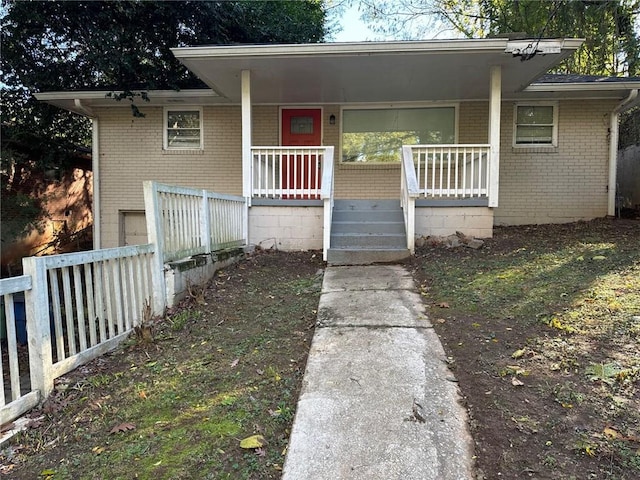 bungalow-style house featuring a porch