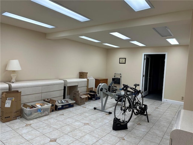 810 Doe Hill Ln, Roswell, GA 30075 - exercise room with light tile patterned floors