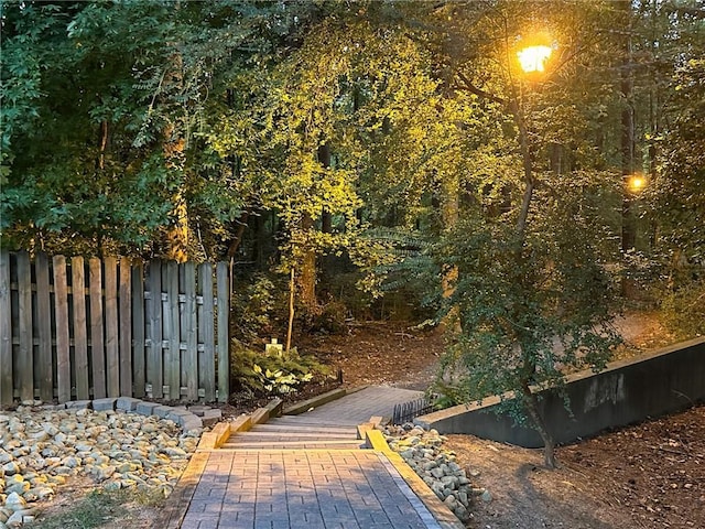 810 Doe Hill Ln, Roswell, GA 30075 - gate with a forest view