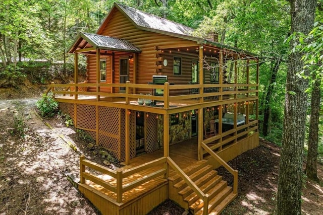 view of wooden deck