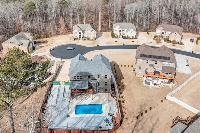 birds eye view of property featuring a residential view