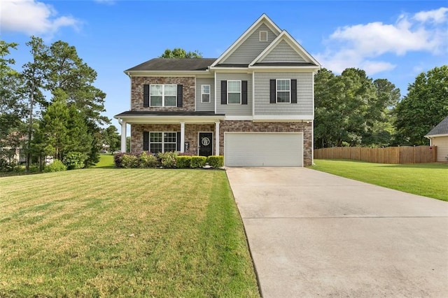 140 Canyons Ct, Hampton, GA 30228 - craftsman house with a garage, driveway, and stone siding