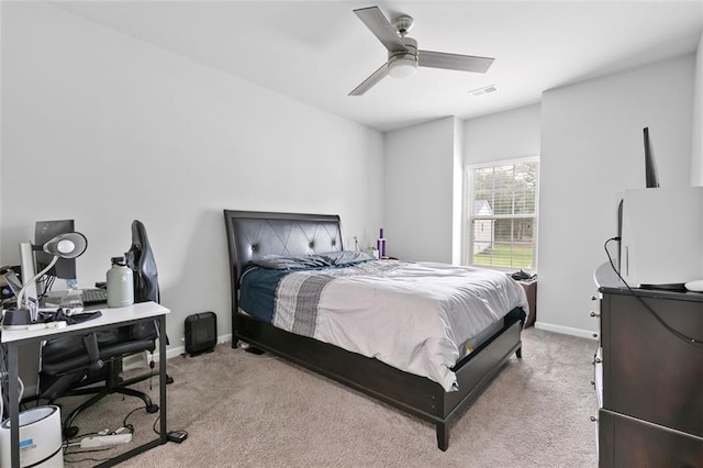 140 Canyons Ct, Hampton, GA 30228 - carpeted bedroom featuring an office area and a ceiling fan